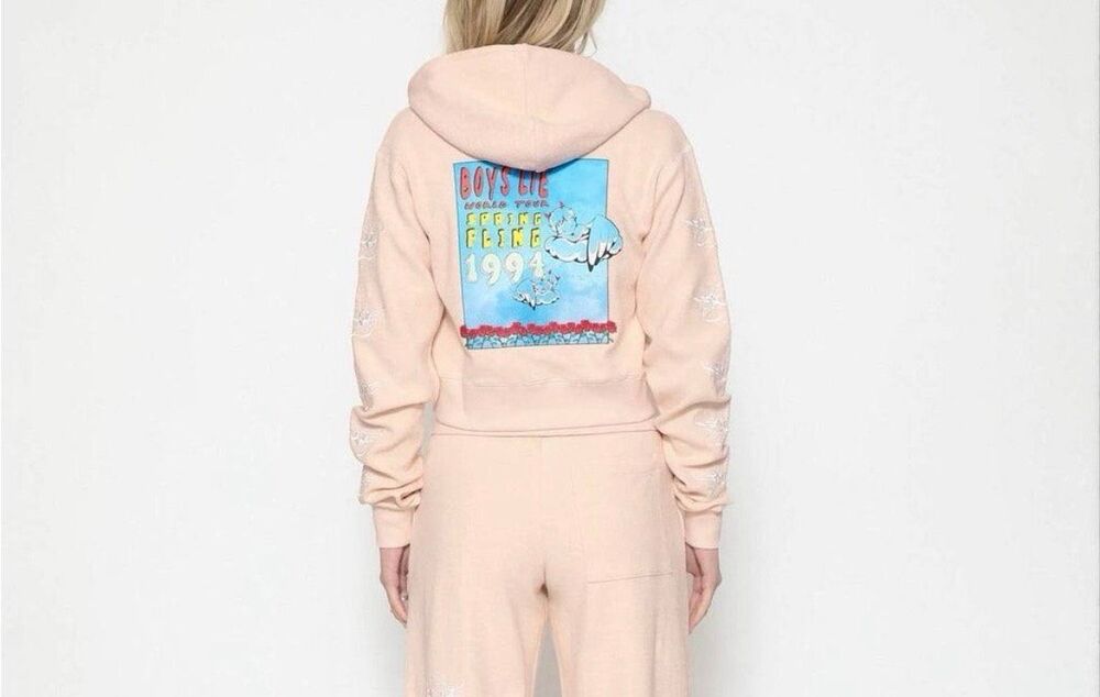 Boys Lie World Tour Spring Fling 1994 Angel Cropped Zip Hoodie M/L